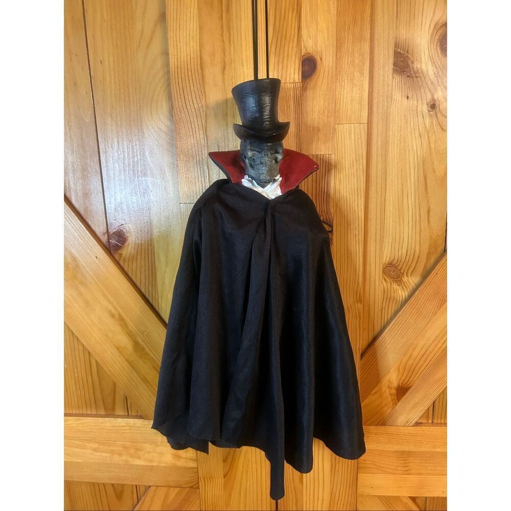 Vintage Halloween Paper Magic Skeleton In Top Hat Hanging (5577)